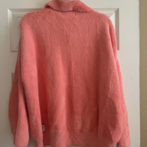 BONSAI brushed rib knit polo UNISEX peach - Picture 4 of 6